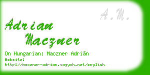 adrian maczner business card