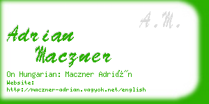 adrian maczner business card